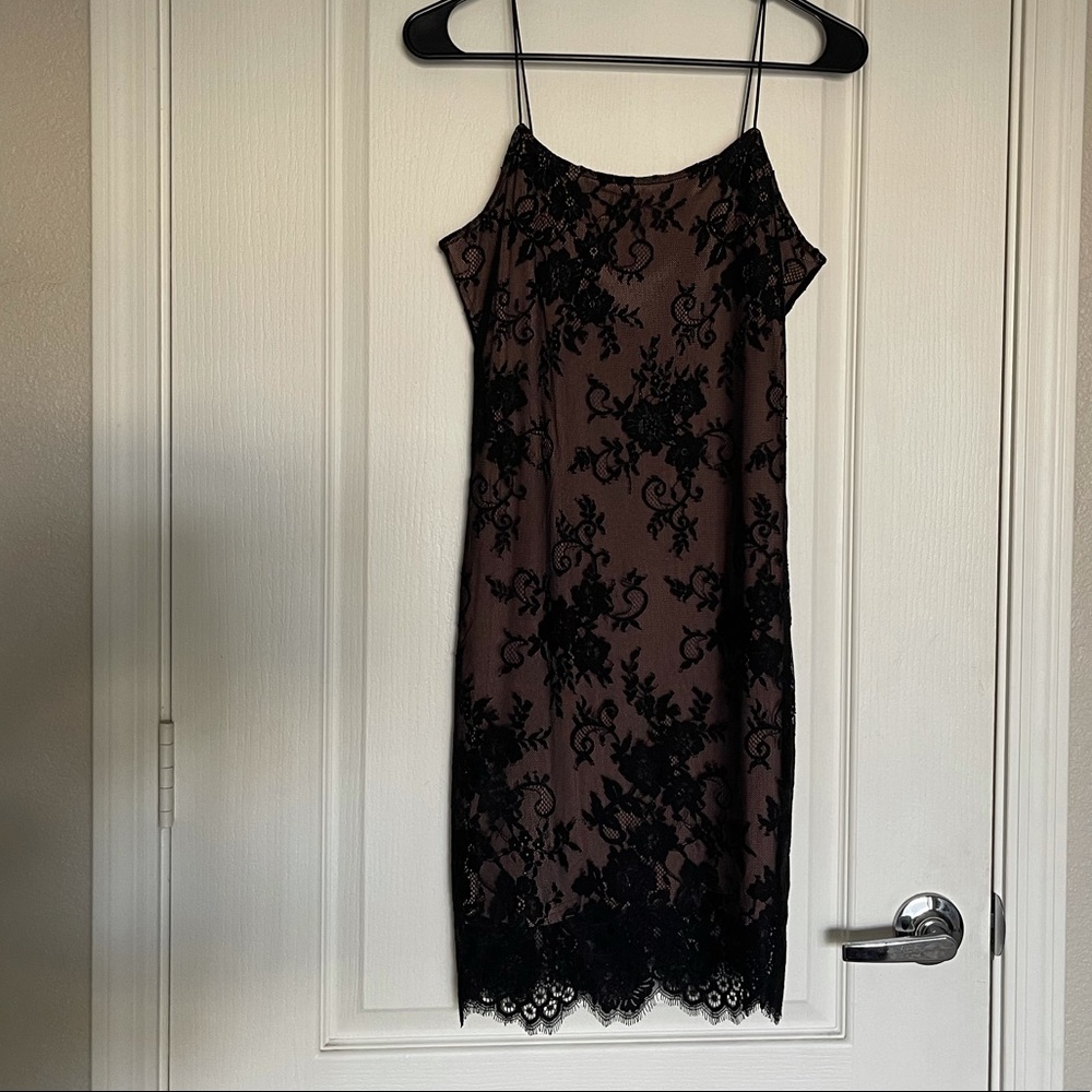 H&M Divided Black lace baby doll slip dress